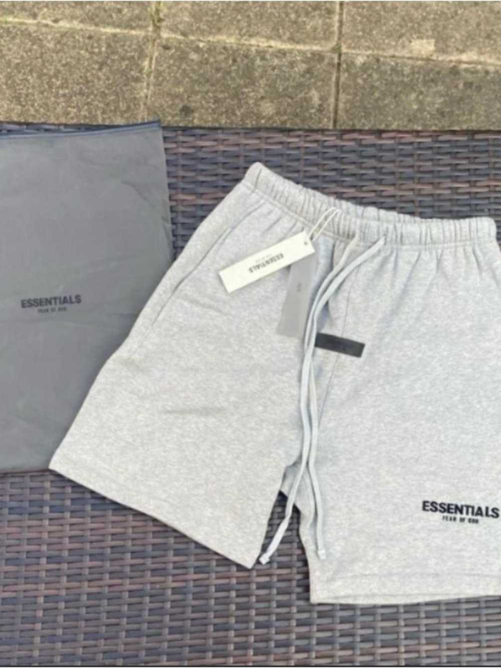 Fear of God Essentials Light Gray Athletic Shorts